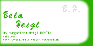 bela heigl business card